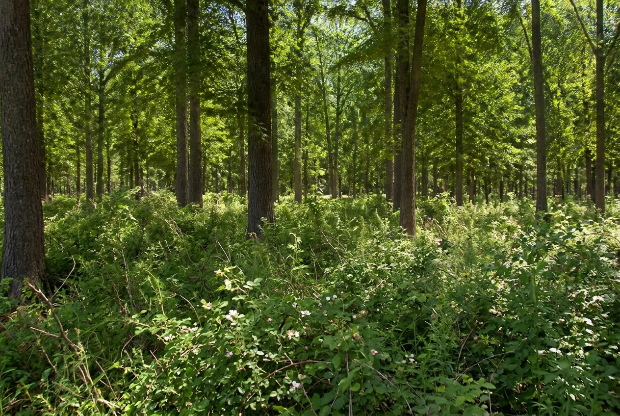 Forestry Mulching — Single Pass — before forestry mulching